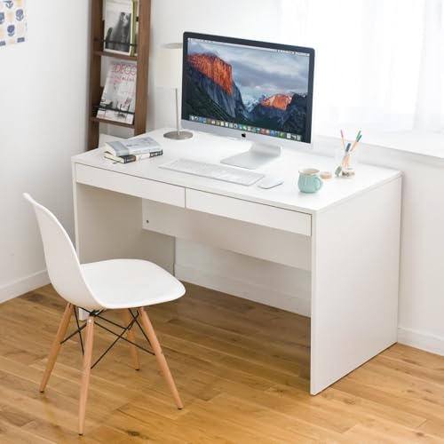 木目調のデスク 引き出し2つ付き MINT（家具、インテリア） パソコンデスク デスク 木製 PCデスク